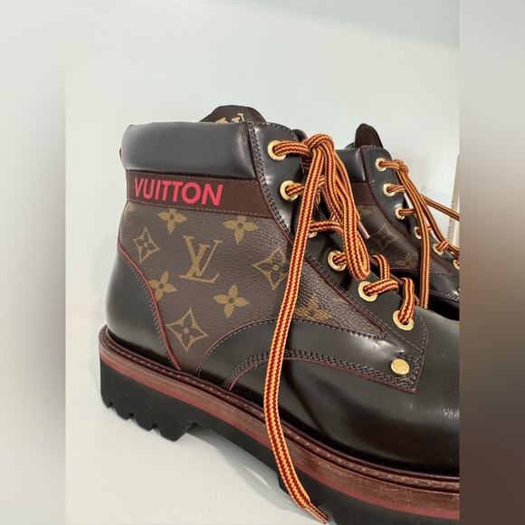 Louis Vuitton Chocolate Brown Leather Boots main image 12